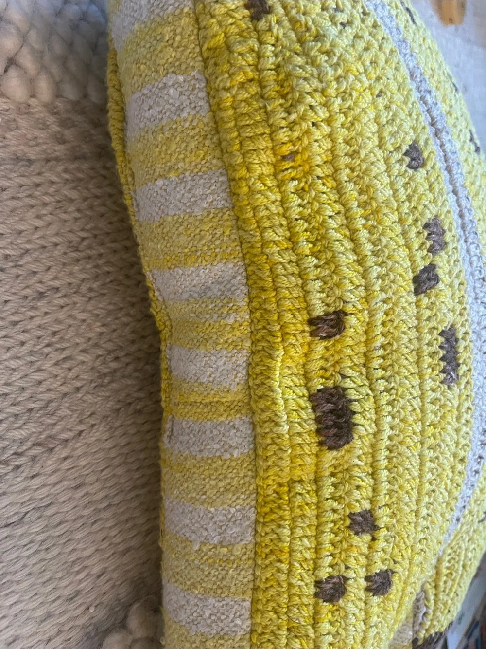 Woven Banana Pillow from Anthropologie.